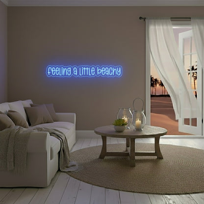 Feeling a Little Beachy LED Neon Sign, Beach Theme Neon Sign