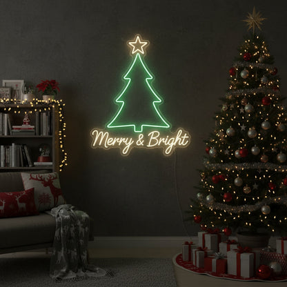 Merry and Bright LED Neon Sign