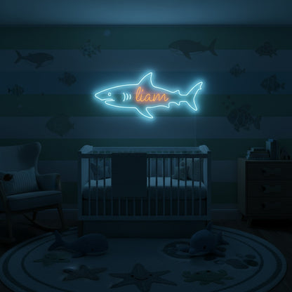 Custom Name Shark LED Neon Sign