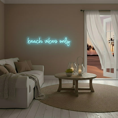 Beach Vibes Only LED Neon Sign, Beach Theme Neon Sign