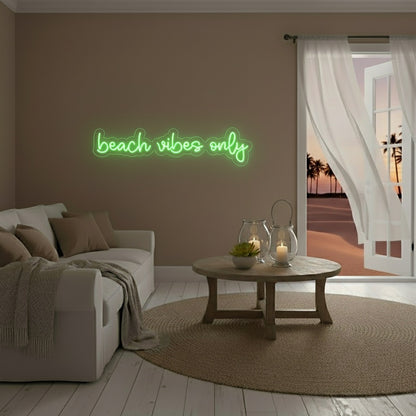Beach Vibes Only LED Neon Sign, Beach Theme Neon Sign