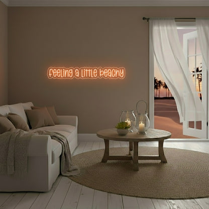 Feeling a Little Beachy LED Neon Sign, Beach Theme Neon Sign