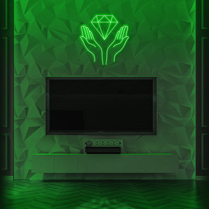 Diamond Hands  Neon LED Sign