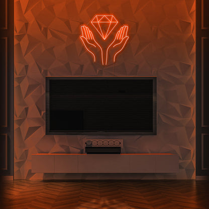 Diamond Hands  Neon LED Sign