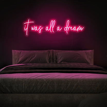 LED-Schild „Es war alles ein Traum“