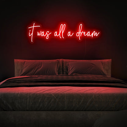 LED-Schild „Es war alles ein Traum“