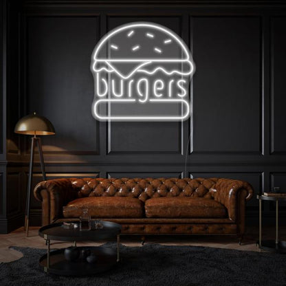 Burgers LED Neon Sign
